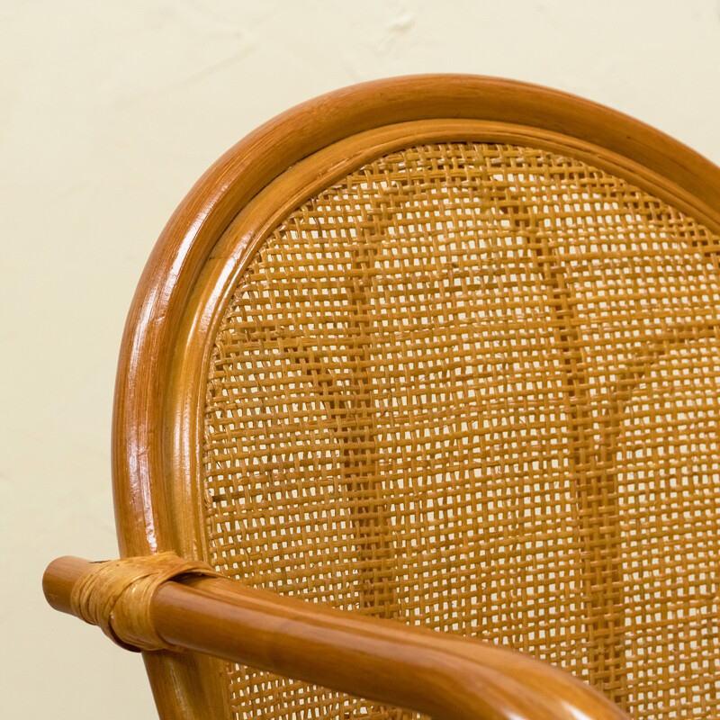 籐ラタン回転椅子ミドルタイプ座面高さ33cm/ハニー(ハチミツ色)/im14