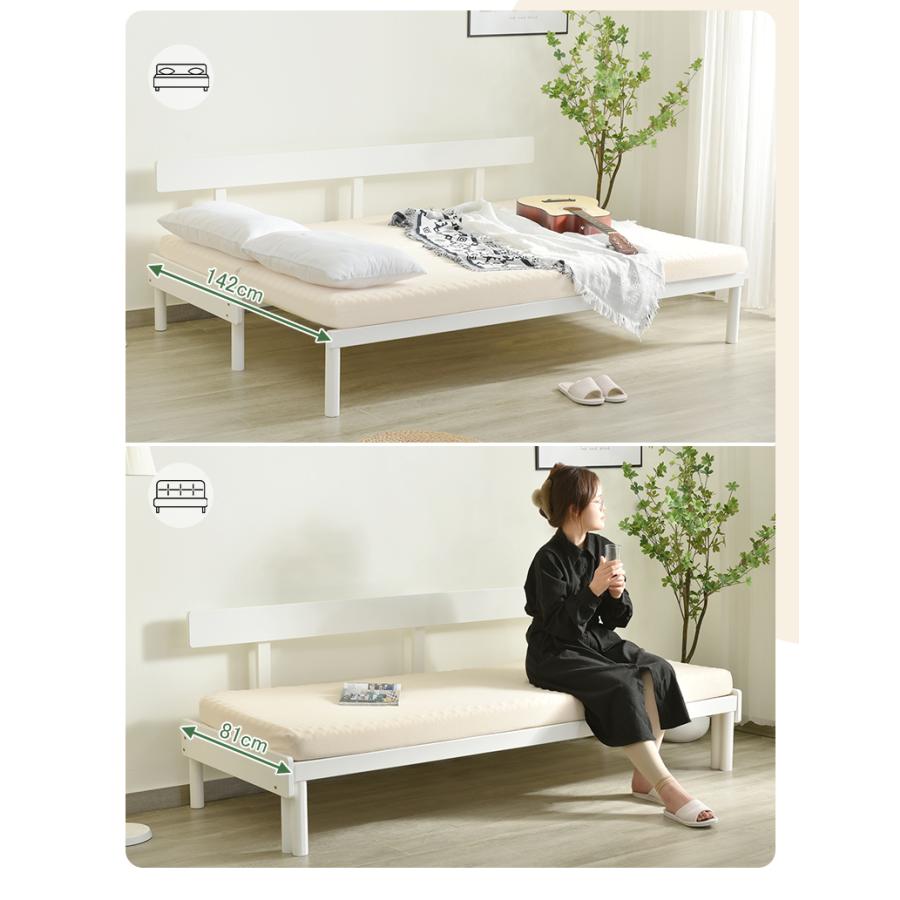 ディベッド ソファベッド 木製 伸長式ベッド 引き出し付き 収納付き