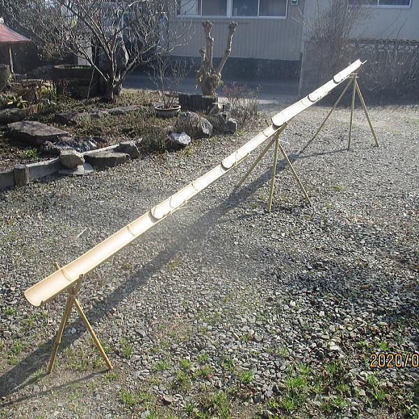 流しそうめん竹セット5m 竹製品 夏祭り 手軽に楽しむ バーベキュー