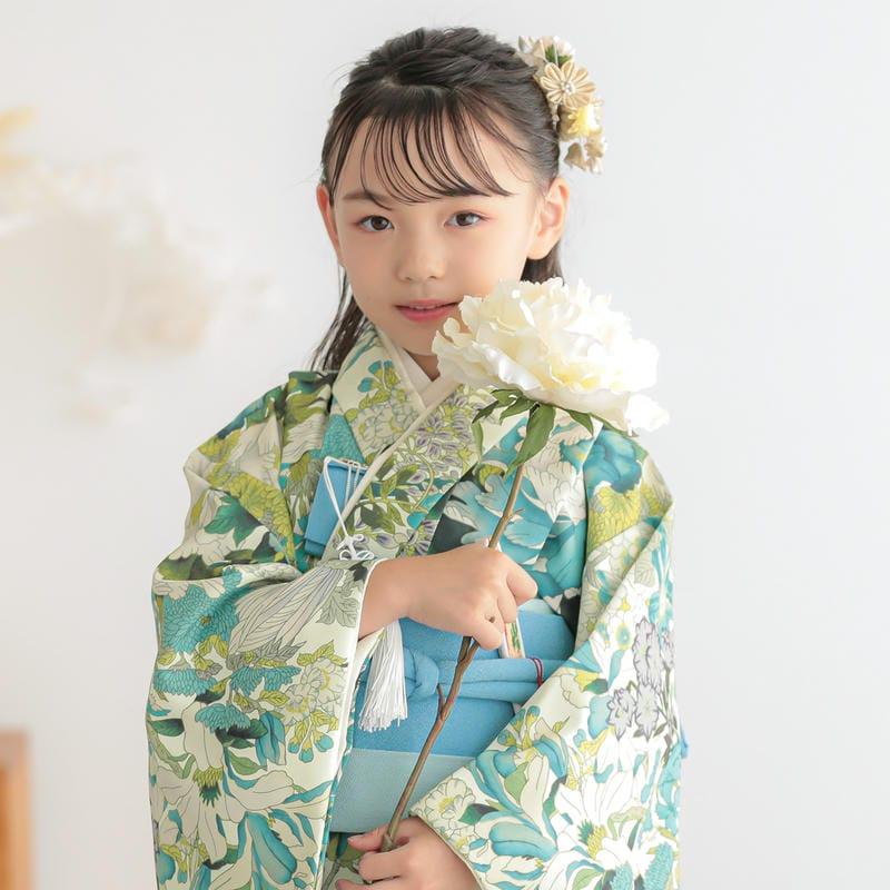 七五三 7歳着物 レンタル フルセット 式部クラシック ブランド着物 薄