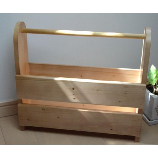 木製マガジンラック ナチュラルブラウン 』( スリム 薄型 持ち運び