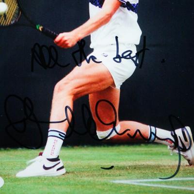 レア!! ジョン・マッケンロー選手 直筆サイン入り記念フォトパネル PSA