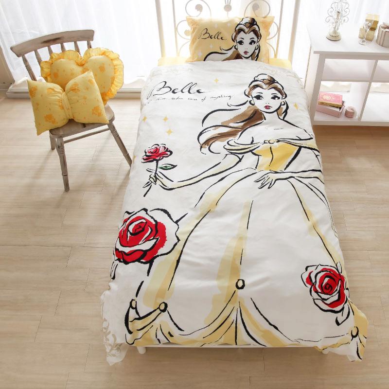 布団カバーセット 3点 美女と野獣 ベル シングル 掛け布団カバー