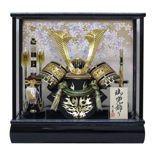 選べる3種五月人形 兜飾り ケース入り 間口43センチ 10号中鍬角兜