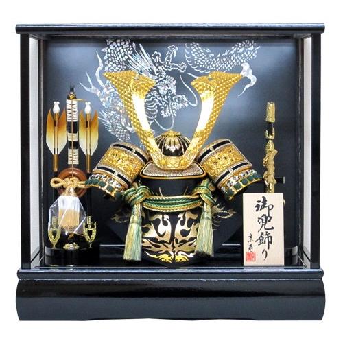 選べる3種五月人形 兜飾り ケース入り 間口43センチ 10号中鍬角兜