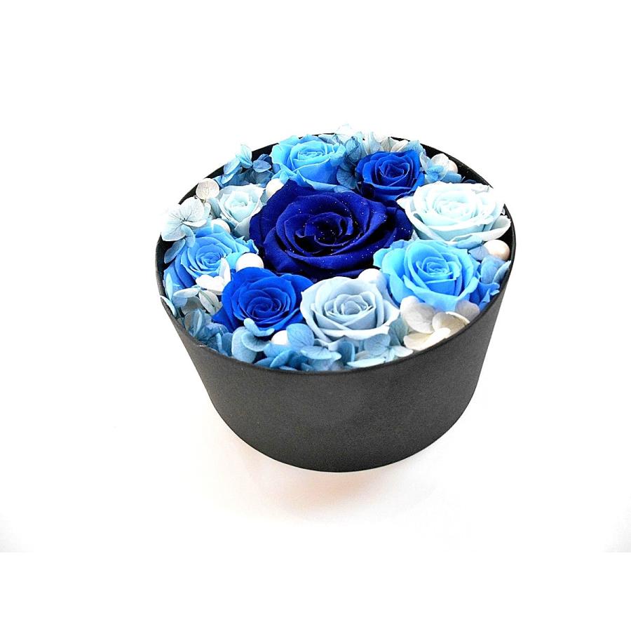 プリザーブドフラワー ブルーローズ フラワーボックス 青いバラ 誕生日