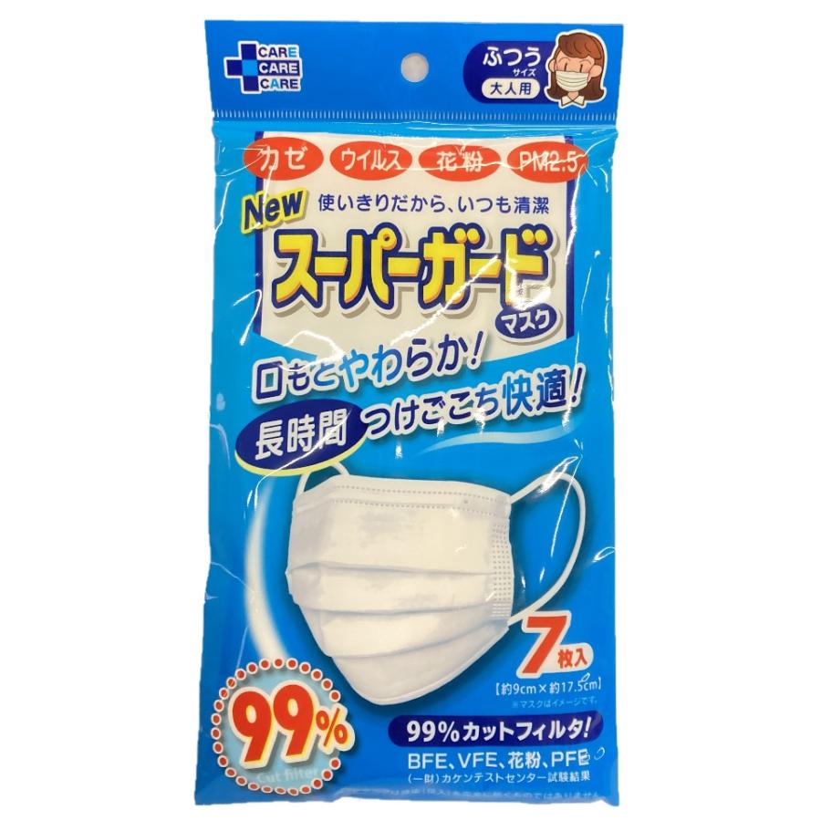 New スーパーガードマスク ふつうサイズ(大人用) 7枚入 99％カット
