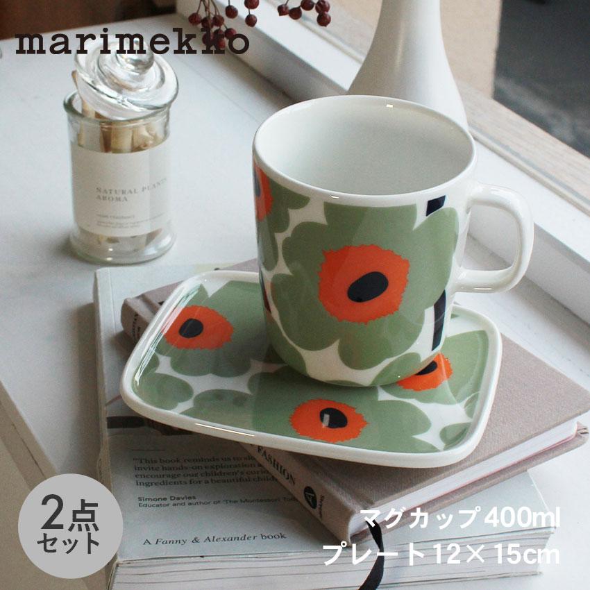 marimekko（マリメッコ） 食器 ウニッコマグカップ400ml＆プレート12cm