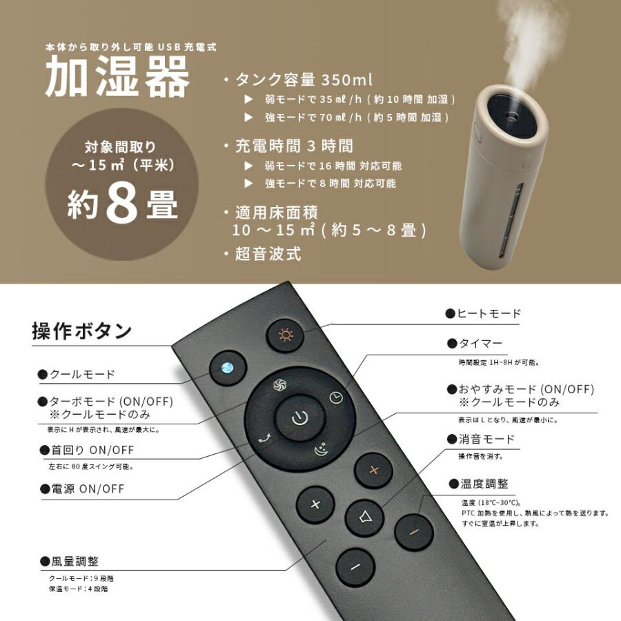 サファイア 多機能ファン SMART FAN 4 IN 1 SAPPHIRE SF4-1 ベージュ