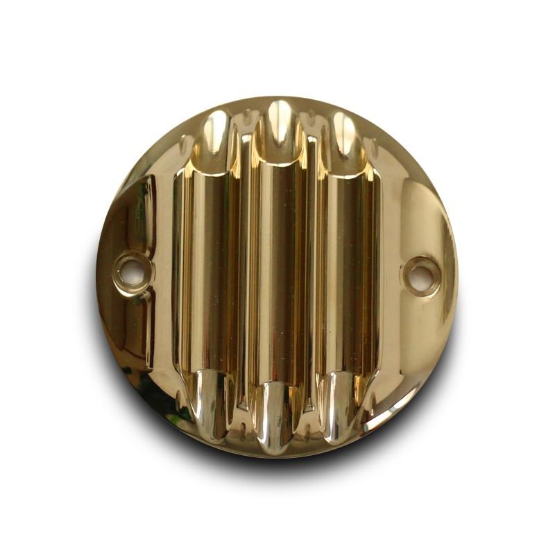 ZONオリジナル ブラス製 フィン型 ポイントカバー 真鍮削り出し 2穴