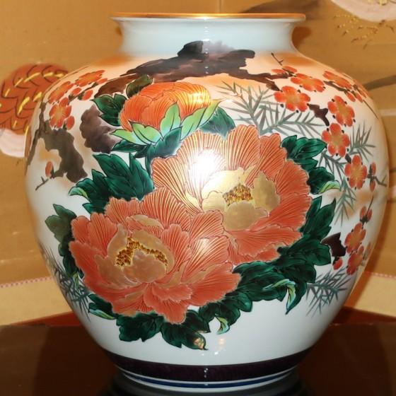 九谷焼 【在庫一掃セール】花瓶 陶器 本金牡丹梅 : ZAZU&CO. - 通販