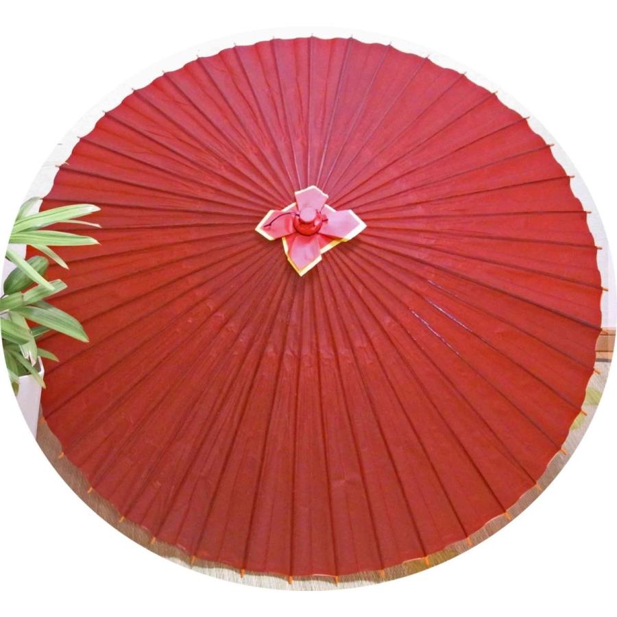 蛇の目傘 和傘 番傘 舞踊り傘 紙張り 赤無地 : 雑貨ハウスプラス