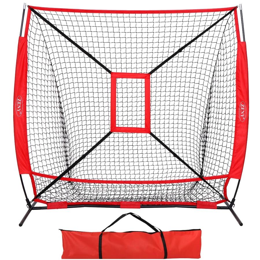 僅少」野球練習ネット 口字型 枠展開サイズ153x153cm ボール受けネット