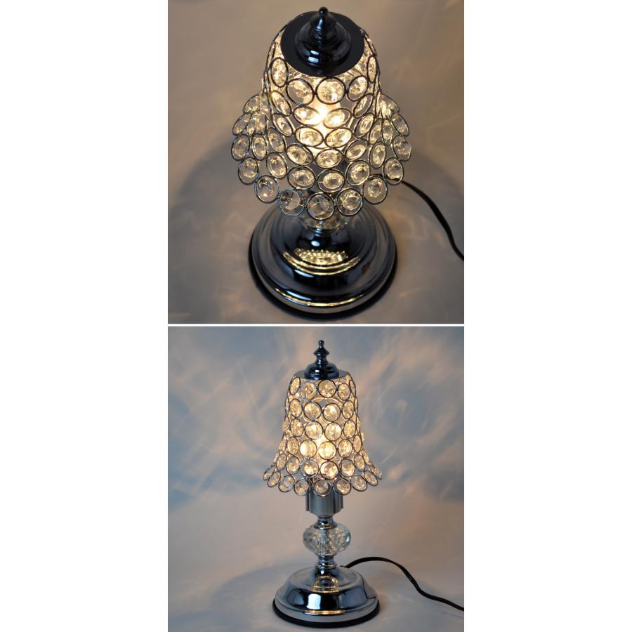 テーブルランプ タッチセンサーランプ ジュエル シルバー 1灯間接照明