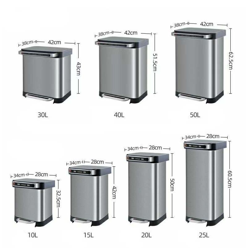 キチン用ゴミ箱 ダストボックス 蓋付き ゴミ箱 圧縮機能付き