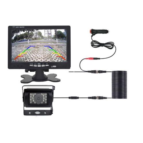 7インチモニター+ バックカメラ12V/24V兼用 バックカメラセット+一体型
