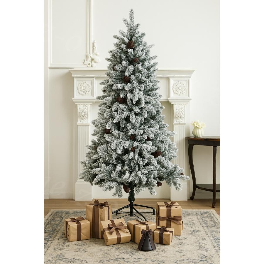 クリスマスツリーセット スリムタイプ 150cm 180cm LEDライト付き 豪華