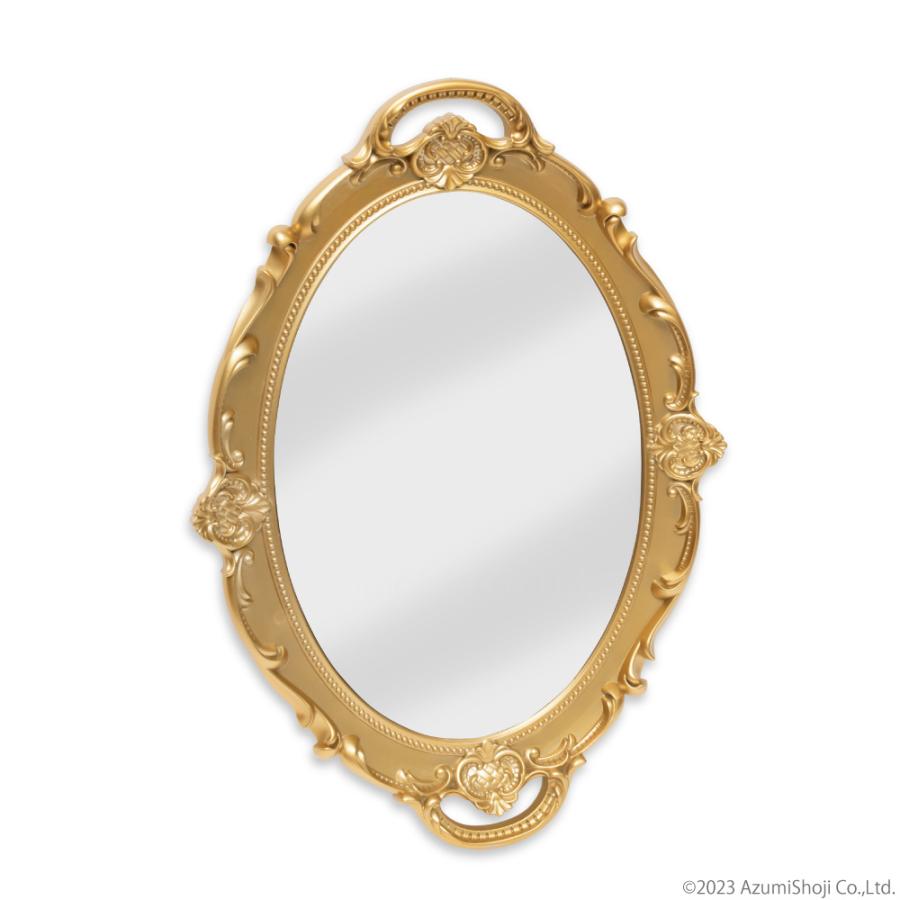 アンティーク鏡 ブロンズ ホワイト 鏡 壁掛け エレガント アンティーク