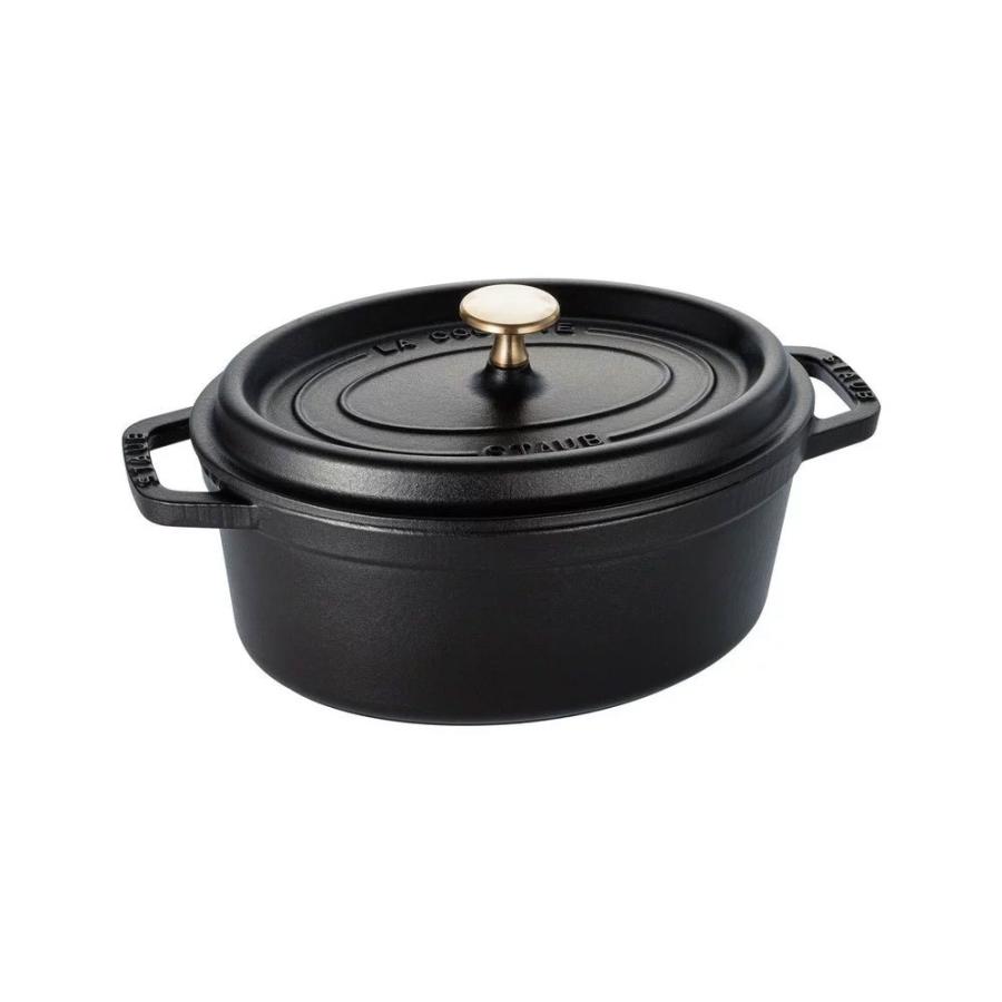 Staub（ストウブ） 鍋 オーバル 23cm ブラック 生涯保証| ピコ