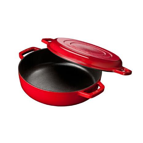 Staub（ストウブ） 鍋 Sukiyaki & グリルパン 26cm チェリー 生涯保証