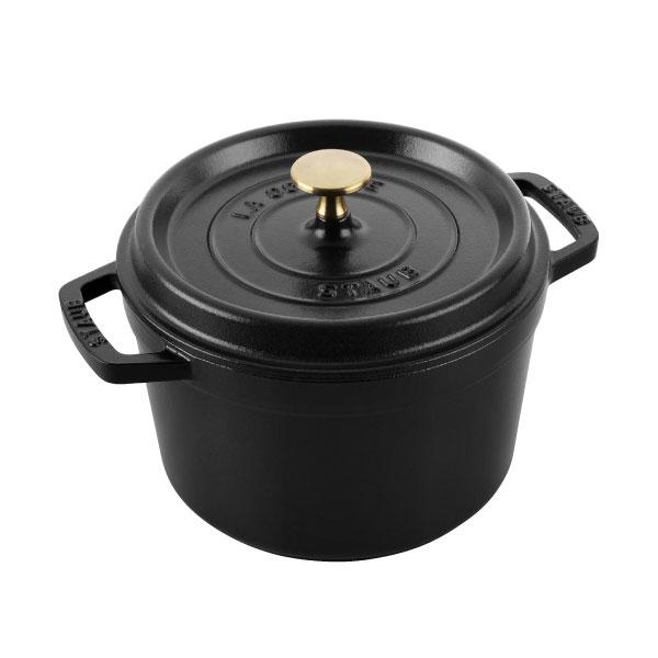 Staub（ストウブ） グランドココット ラウンド 20cm ブラック生涯保証