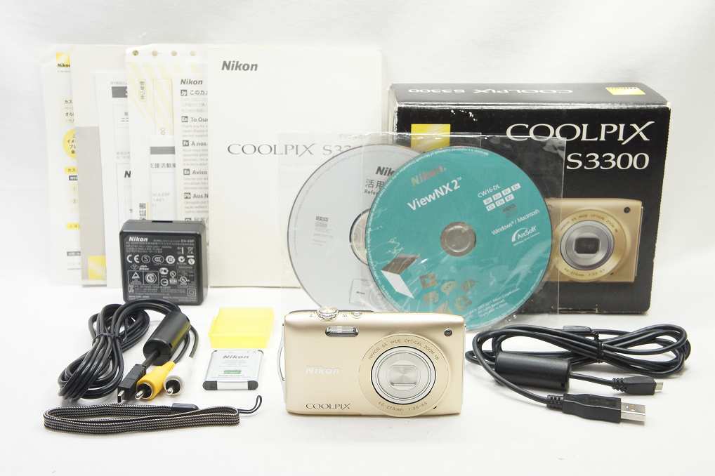 ニコン クールピクス COOLPIX S3300（スイートゴールド） コンパクト