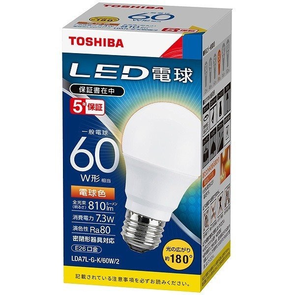 TOSHIBA LED電球 LDT10L-G/S （電球色） 東芝ライテック LED電球、LED
