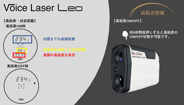 ShotNavi（ショットナビ） Voice Laser Leo(ボイス・レーザー・レオ