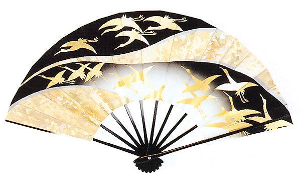 舞扇子 舞踊 扇子 化粧箱入り 舞扇 踊り 祭り 日本舞踊 日舞 飛鶴 黒