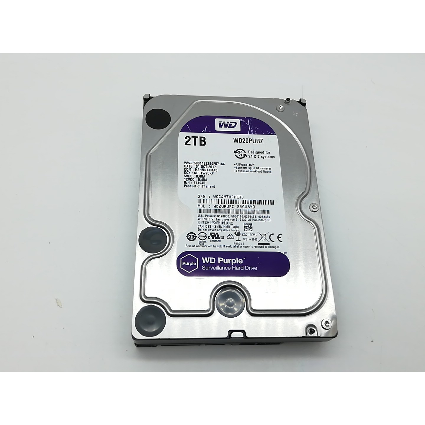 Western Digital WD40PURZ ［WD Purple 4TB 5400rpm 64MBキャッシュ
