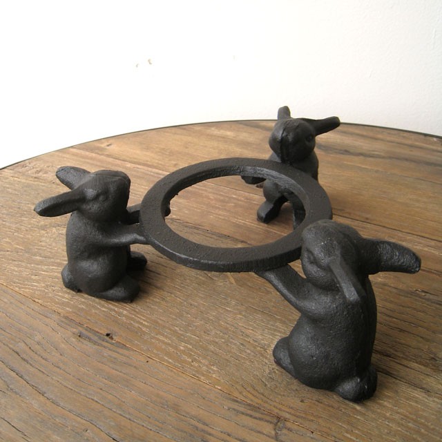 五徳 うさぎ 鉄製 火鉢 囲炉裏 : 手づくり家具 ウッドギャラリー樹