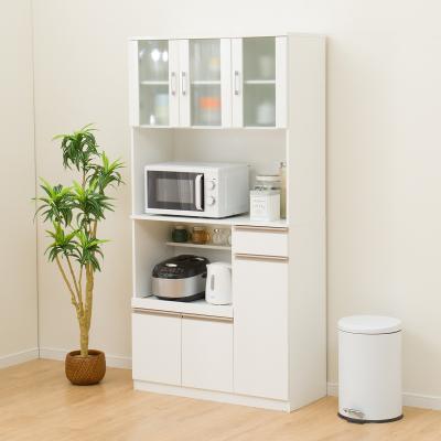 ニトリ 食器棚、レンジ台（特徴：ガラス扉（すりガラス））｜キッチン