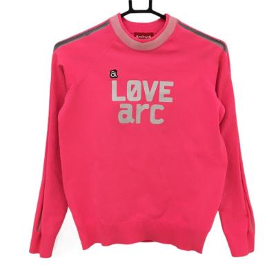 archivio（アルチビオ） セーター 蛍光ピンク×白 袖一部メッシュ