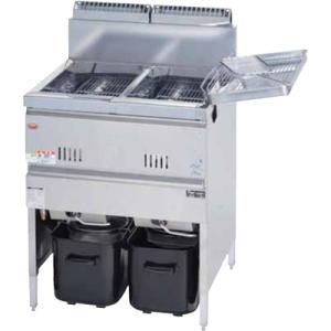 MGF-18WK 【マルゼン】 ガスフライヤー 18L×2 2槽式 幅830×奥行600×高