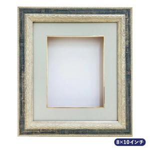 シャドーボックス用額 表現社 プリントサイズ ブルー古代金 oo-341bu