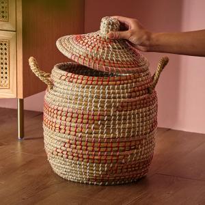 アフリカ セネガル XLサイズ バスケット パニエ No.139 かご アフリカ