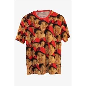 新品]大谷翔平 選手 顔 だらけ Tシャツ 米国直輸入 本物 新品未使用 XL
