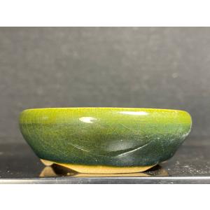 堀江美功 緑釉丸陣笠三足鉢 2.5号(7cm) : 鉢や 暮路空 - 通販 - Yahoo