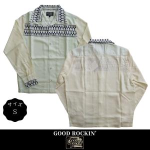 50sスタイル霜降りオープンカラーシャツ サイズM GOOD ROCKIN