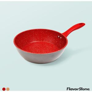 フレーバーストーン 24cm ディープパン レッド フライパン 鍋 正規品