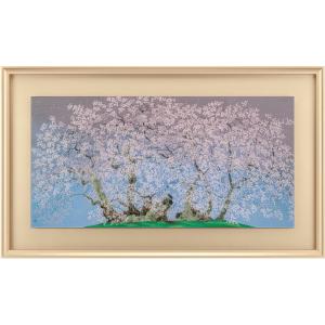 中島千波 「 秋明菊 」 花の瞬間(とき)より オリジナル 木版画 絵画