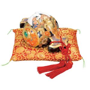 九谷焼 小槌 盛 4.5号 布団付 ( 木札名入れ有料 退職祝い 定年