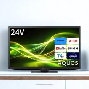 シャープ テレビ 24インチ アクオス 液晶テレビ 24V型 外付けHDD裏番組