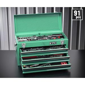 KTC 工具セット SK38026XCR 3/8DR スタンダードセット[80点](3段3