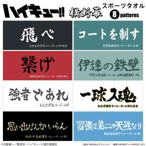 ハイキュー!! 横断幕 バスタオル 烏野高校 青葉城西高校 音駒高校 伊達