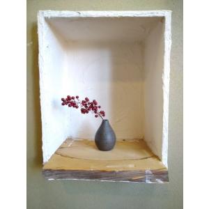 ○「須恵器」豆花入（蕾型）/津軽金山焼 金山焼 陶器 豆花入れ ミニ花