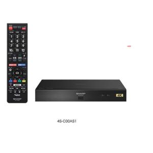 シャープ 4Kチューナー 新4K衛星放送対応 220×146×34mm 4S-C00AS1
