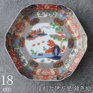 有田焼 復刻古伊万里 錦色絵六角焼皿14cm 【送料無料】 日本製 和柄 和