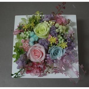 プリザーブドフラワー＊ケース入りアレンジ＊ピンク系 *サイズ30