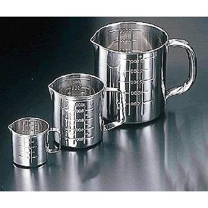 計量カップ ステンレス製 18-8口付水マス200cc(1-0510-0102